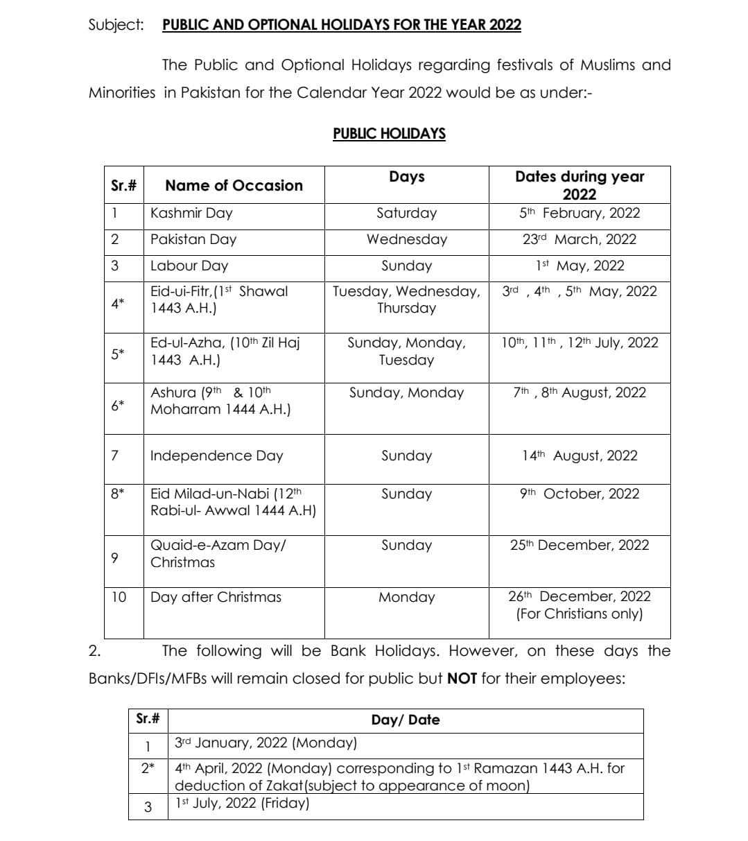 public-holidays-schedule-announced-by-govt-for-year-2022-the-upcut