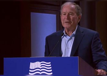 George Bush inadvertently admits that invasion of Iraq was ‘unjustified and brutal’
