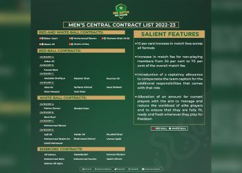 PCB introduces separate red and white-ball contracts for players