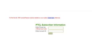 ptcl bill online check by phone number