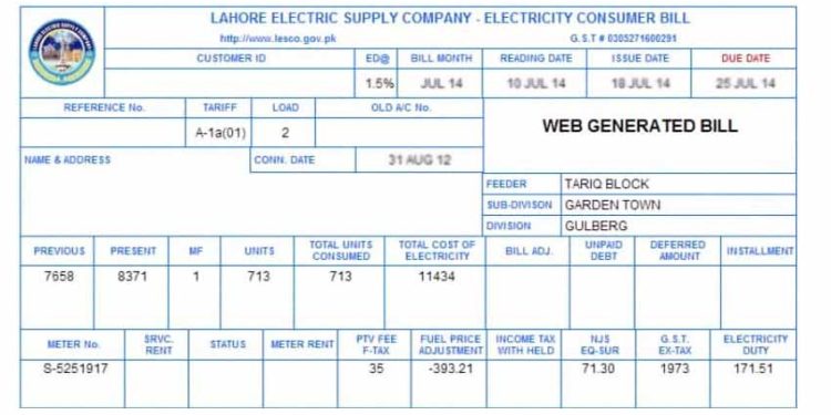 LESCO Wapda Bill Online Check Lahore 2022 - The Upcut