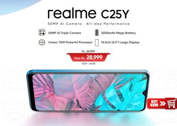 realme C25Y Brand New Price of PKR 28,999/-
