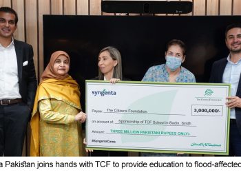 Syngenta Pakistan joins hands with TCF to provide education to flood-affected children