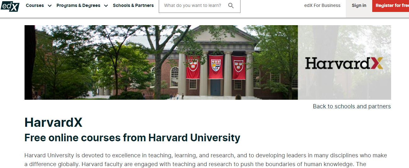 free online courses by harvard university