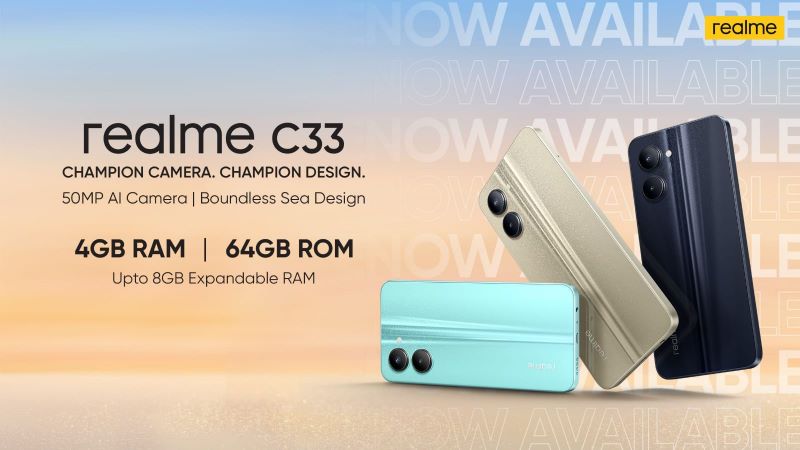 realme Introduces a New Variant of its C-Series Champion realme C33 with 4GB + 64GB