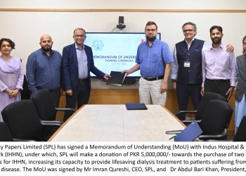 Security Papers Limited signs MoU with Indus Hospital & Health Network (IHHN) to support lifesaving dialysis treatment